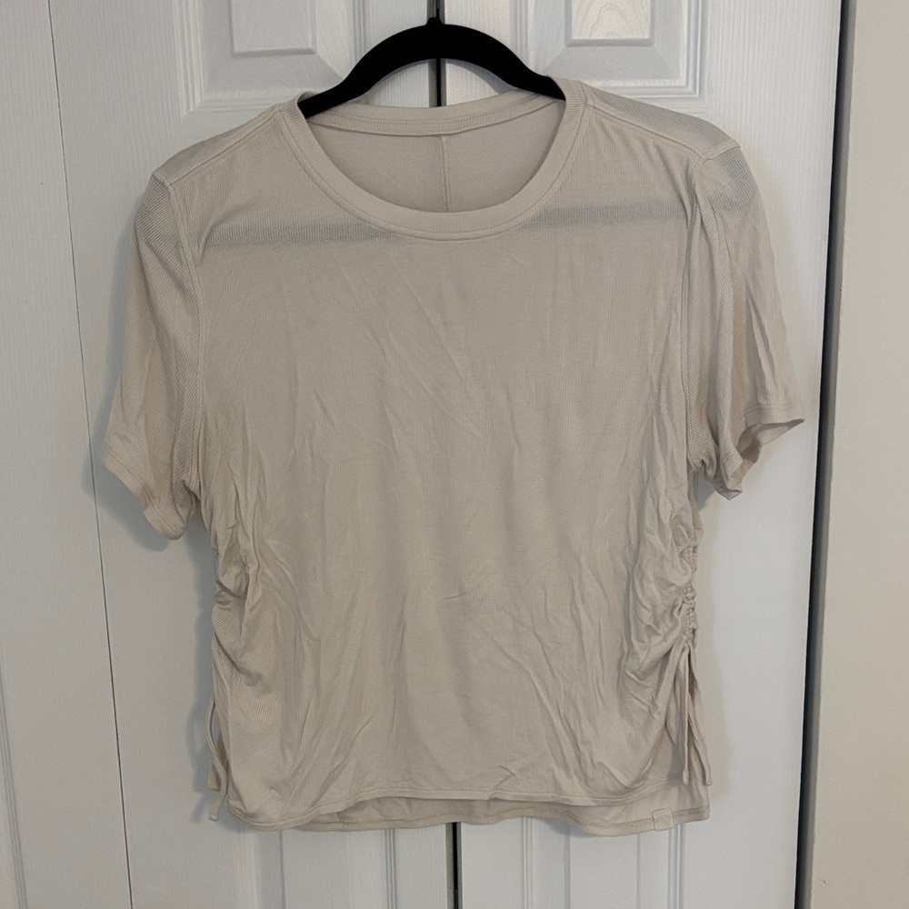 lululemon athletica Beige Short Sleeve Top